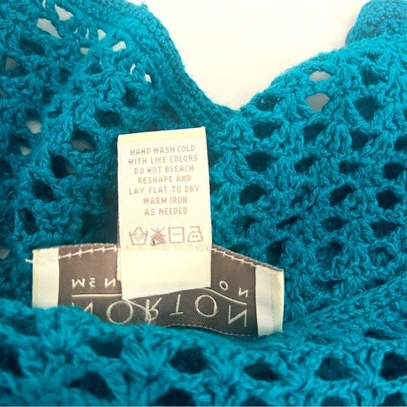 Norton McNaughton Essentials Women’s Petite Small Crochet Button Up Cardigan EUC - Picture 5 of 7